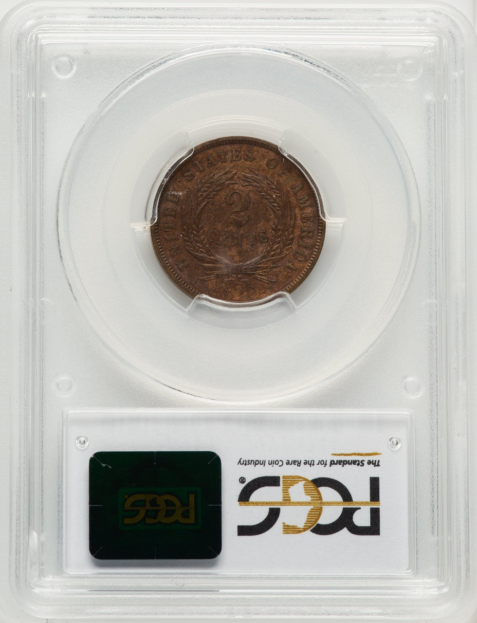 1864 Large Motto BN Proof Two Cent Pieces PCGS PR63