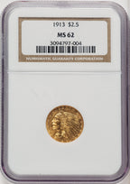 1913 $2.50 Indian Quarter Eagle NGC MS62 (774100037)