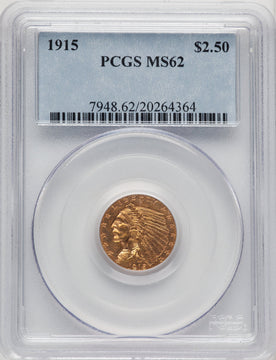 1915 $2.50 Indian Quarter Eagle PCGS MS62 (774100039)