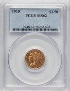 1915 $2.50 Indian Quarter Eagle PCGS MS62 (774100039)