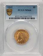 1912 $5 Indian Half Eagle PCGS MS64 (774226013)