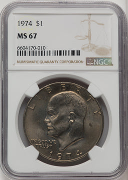 1974 $1 Eisenhower Dollar NGC MS67 (774226003)