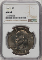 1974 $1 Eisenhower Dollar NGC MS67 (774226003)