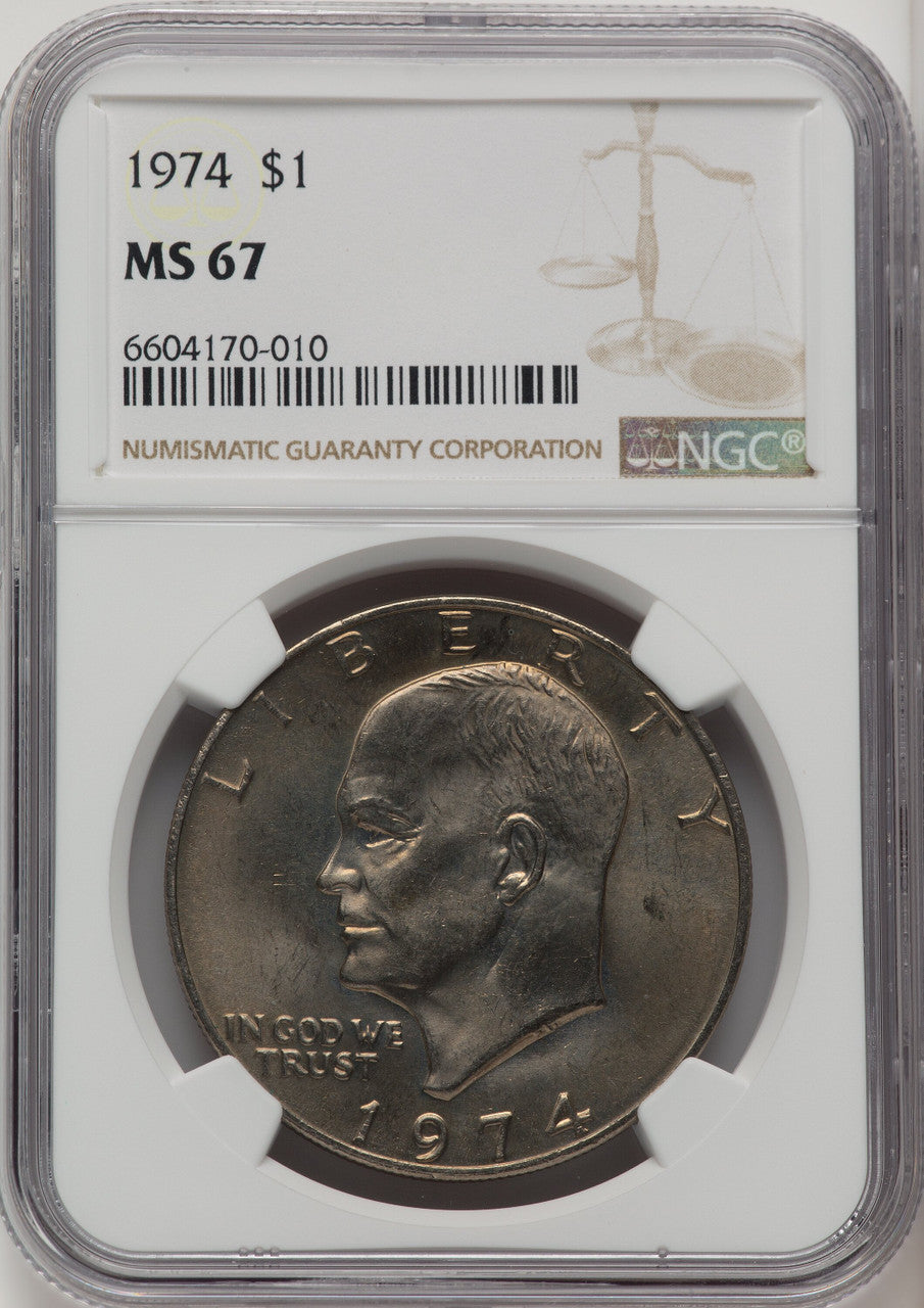 1974 $1 Eisenhower Dollar NGC MS67 (774226003)