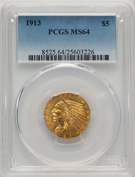 1913 $5 Indian Half Eagle PCGS MS64 (774225038)