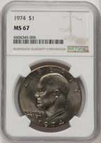 1974 $1 Eisenhower Dollar NGC MS67 (774226004)
