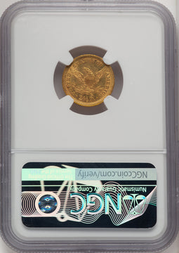 1862 $2.50 Liberty Quarter Eagle NGC MS61 (774226011)