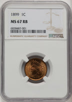 1899 1C RB Indian Cent NGC MS67