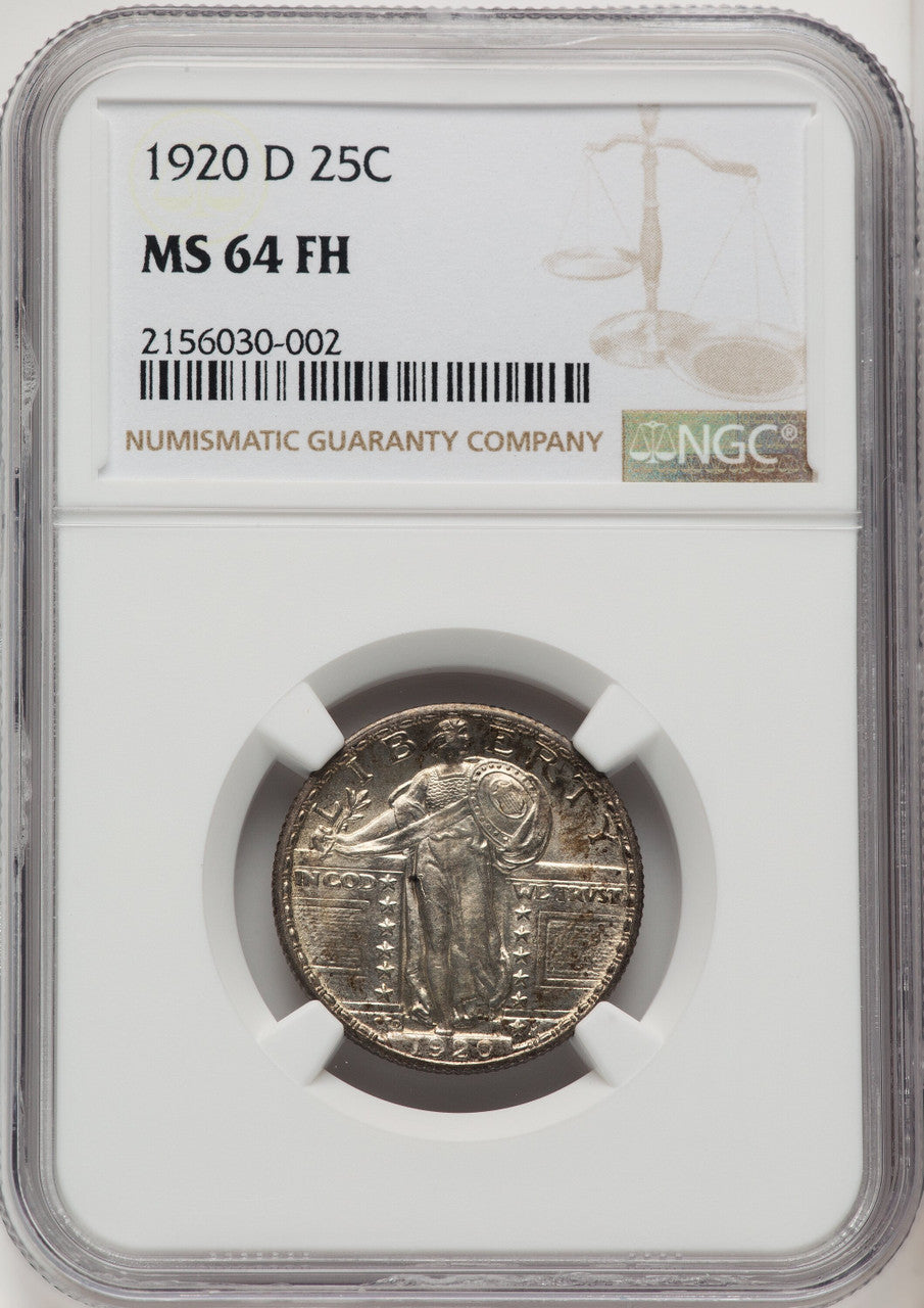 1920-D 25C FH Standing Liberty Quarter NGC MS64