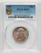 1961 25C Washington Quarter PCGS MS67
