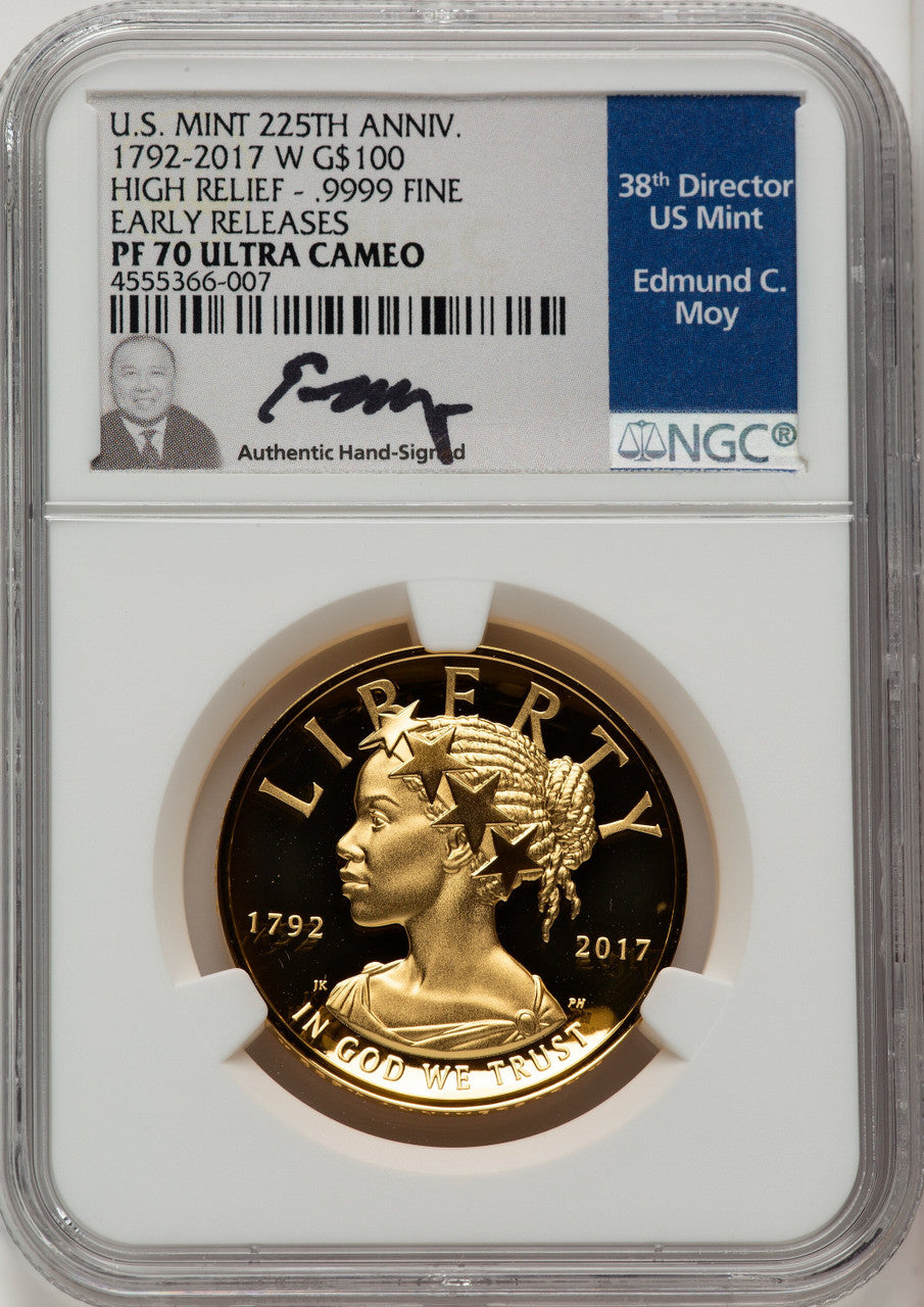 2017-W G$100 American Liberty High Relief ER Ed Moy NGC PF70