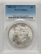 1891-CC Morgan Dollar PCGS MS64 (774263039)