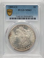 1885-CC Morgan Dollar PCGS MS63 (774263028)