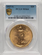 1927-S $20 Saint-Gaudens Double Eagle PCGS MS64