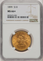 1899 $10 Liberty Eagle NGC MS66+