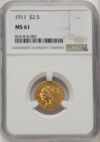 1911 $2.50 Indian Quarter Eagle NGC MS61 (772834043)