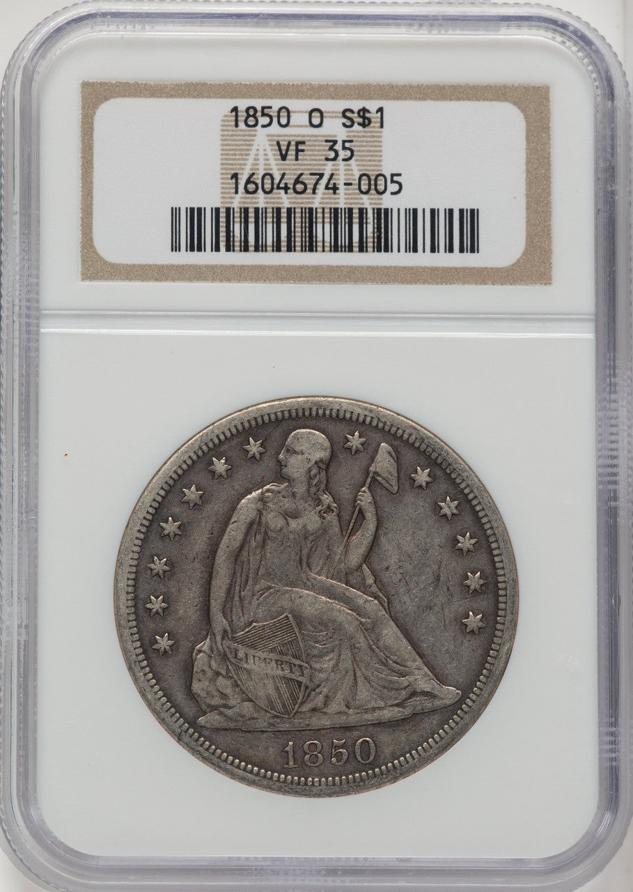 1850-O Seated Dollar NGC VF35