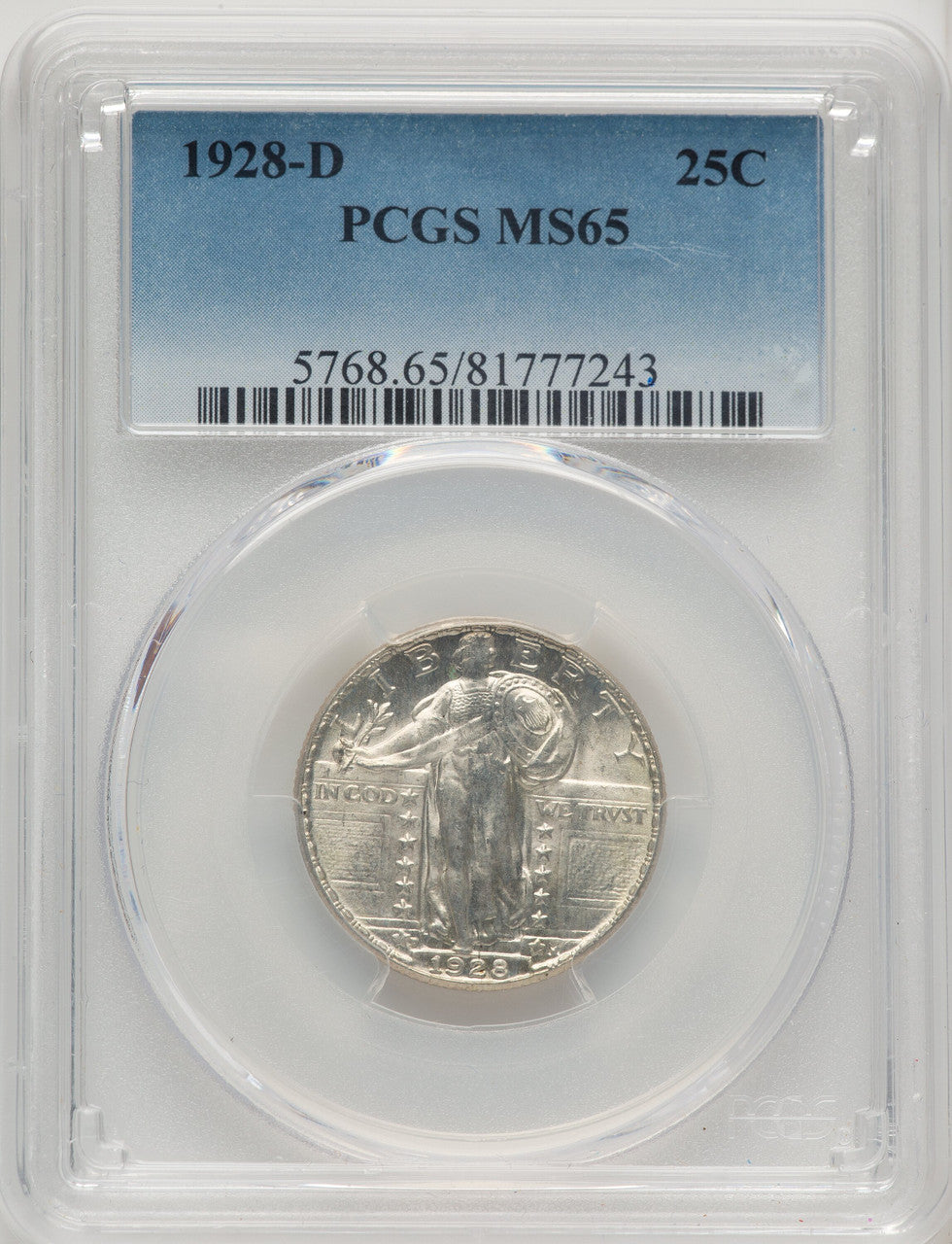 1928-D 25C Standing Liberty Quarter PCGS MS65 (507006001)