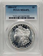 1884-CC PL Morgan Dollar PCGS MS64