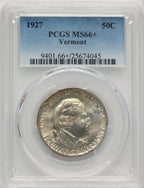 1927 50C Vermont Commemorative Silver PCGS MS66+ (774100048)