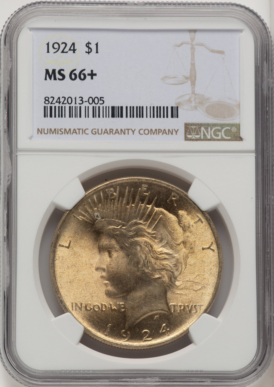 1924 Peace Dollar NGC MS66+