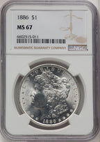 1886 Morgan Dollar NGC MS67 (520445022)