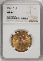 1901 $10 Liberty Eagle NGC MS66 (520445027)