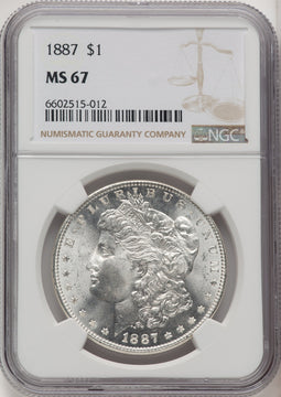 1887 Morgan Dollar NGC MS67 (520445024)