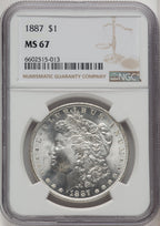 1887 Morgan Dollar NGC MS67 (520445025)