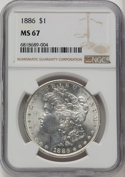 1886 Morgan Dollar NGC MS67 (520445023)