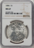 1886 Morgan Dollar NGC MS67 (520445023)
