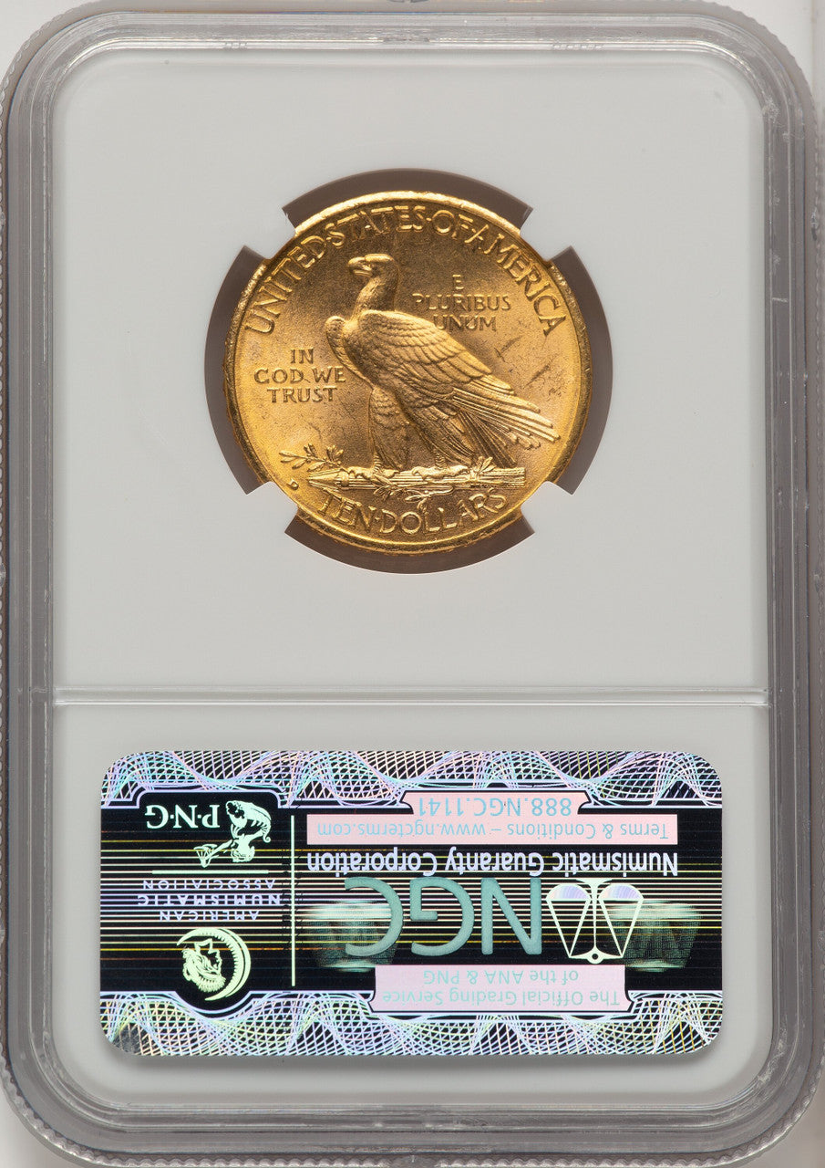 1910-D $10 Indian Eagle NGC MS65 (774287004)