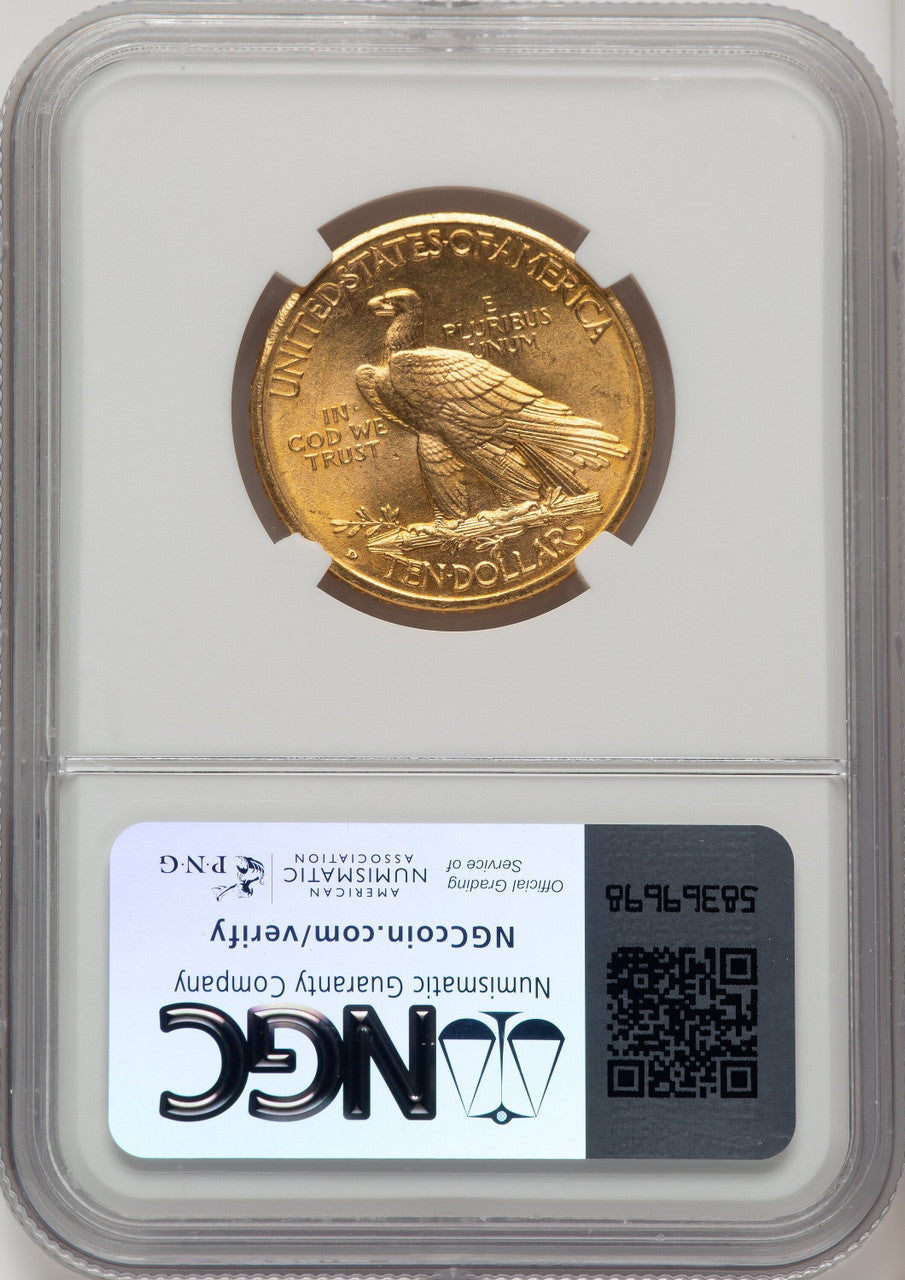 1910-D $10 Indian Eagle NGC MS65 (774287005)