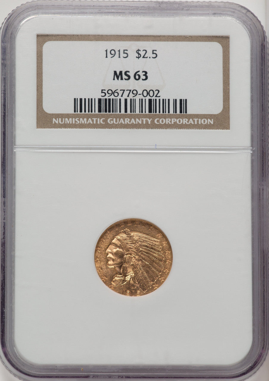 1915 $2.50 Indian Quarter Eagle NGC MS63 (774288003)
