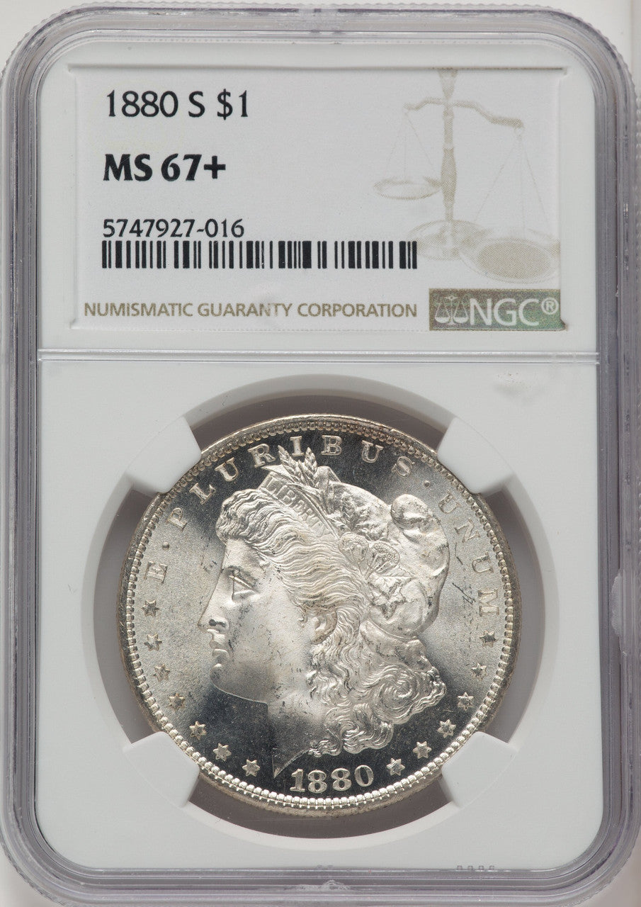1880-S Morgan Dollar NGC MS67+ (520445014)