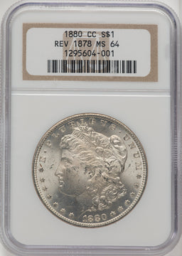 1880-CC Reverse of 1878 Morgan Dollar NGC MS64
