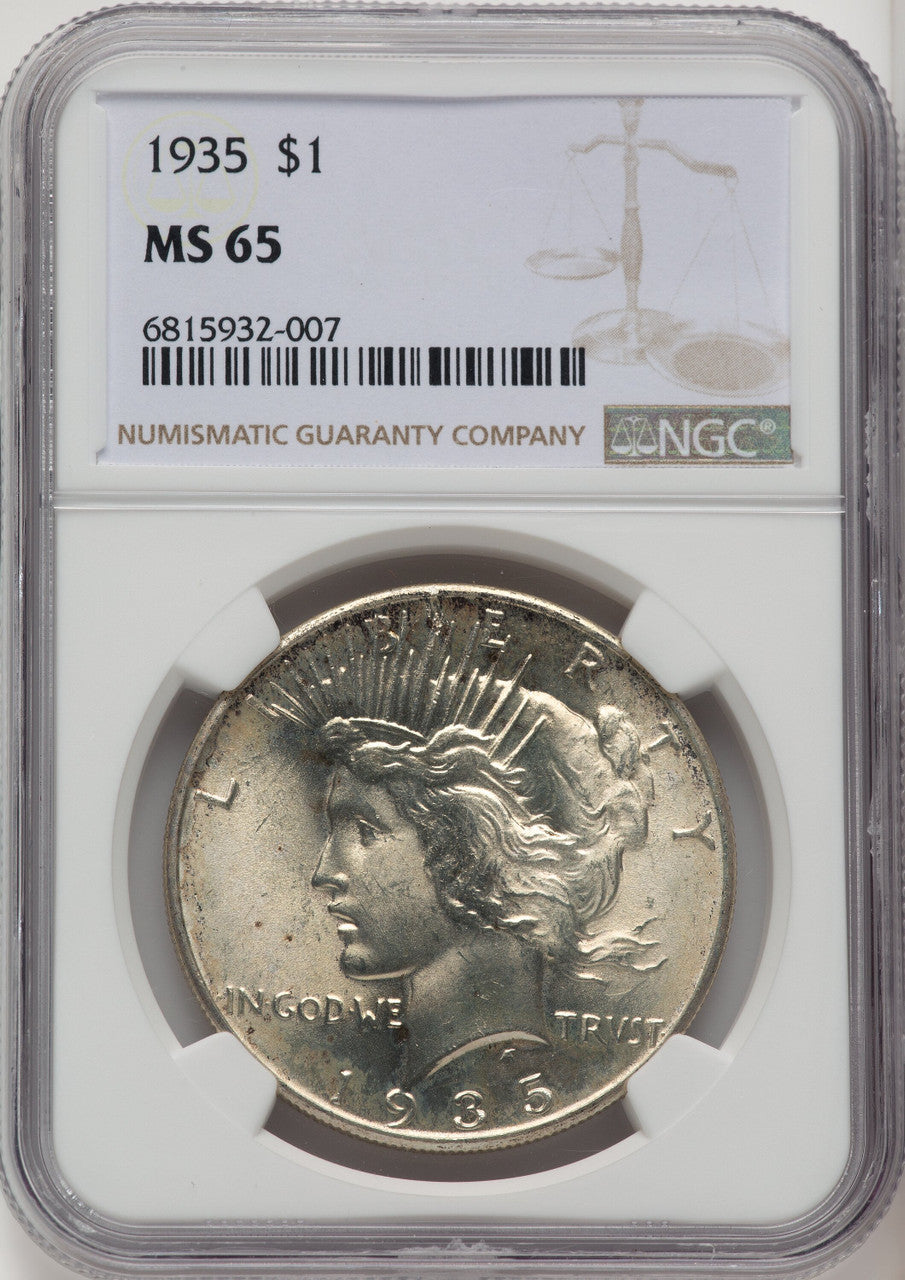 1935 Peace Dollar NGC MS65