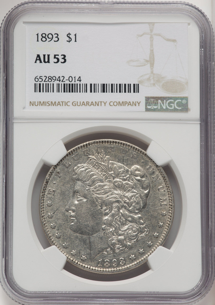1893 Morgan Dollar NGC AU53
