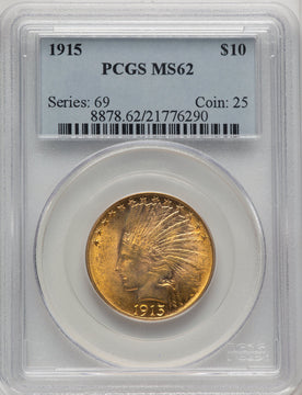 1915 $10 Indian Eagle PCGS MS62 (506912029)