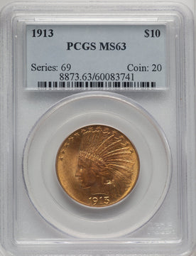 1913 $10 Indian Eagle PCGS MS63 (506912040)