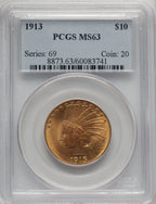 1913 $10 Indian Eagle PCGS MS63 (506912040)