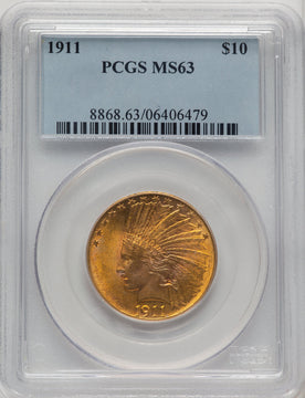 1911 $10 Indian Eagle PCGS MS63 (506912041)