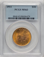 1911 $10 Indian Eagle PCGS MS63 (506912041)