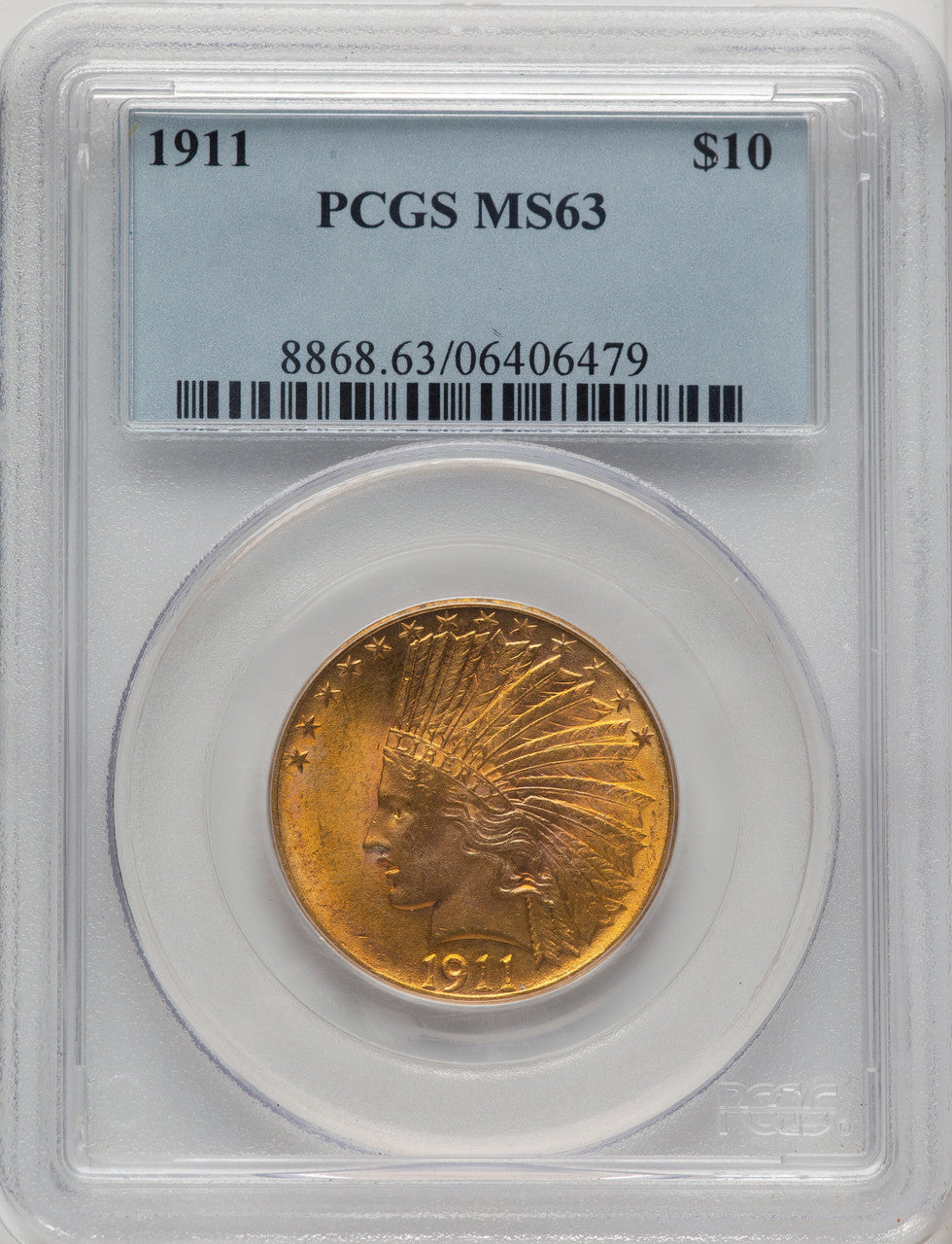1911 $10 Indian Eagle PCGS MS63 (506912041)