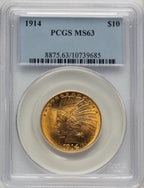 1914 $10 Indian Eagle PCGS MS63 (506912042)