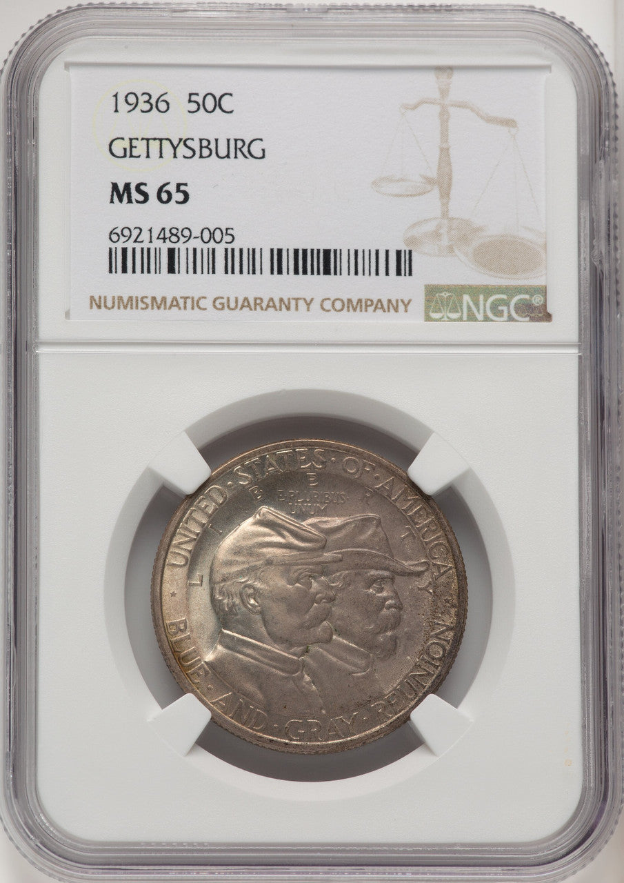 1936 50C Gettysburg Commemorative Silver NGC MS65 (507054027)