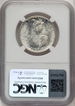 1923-S 50C Monroe Commemorative Silver NGC MS65