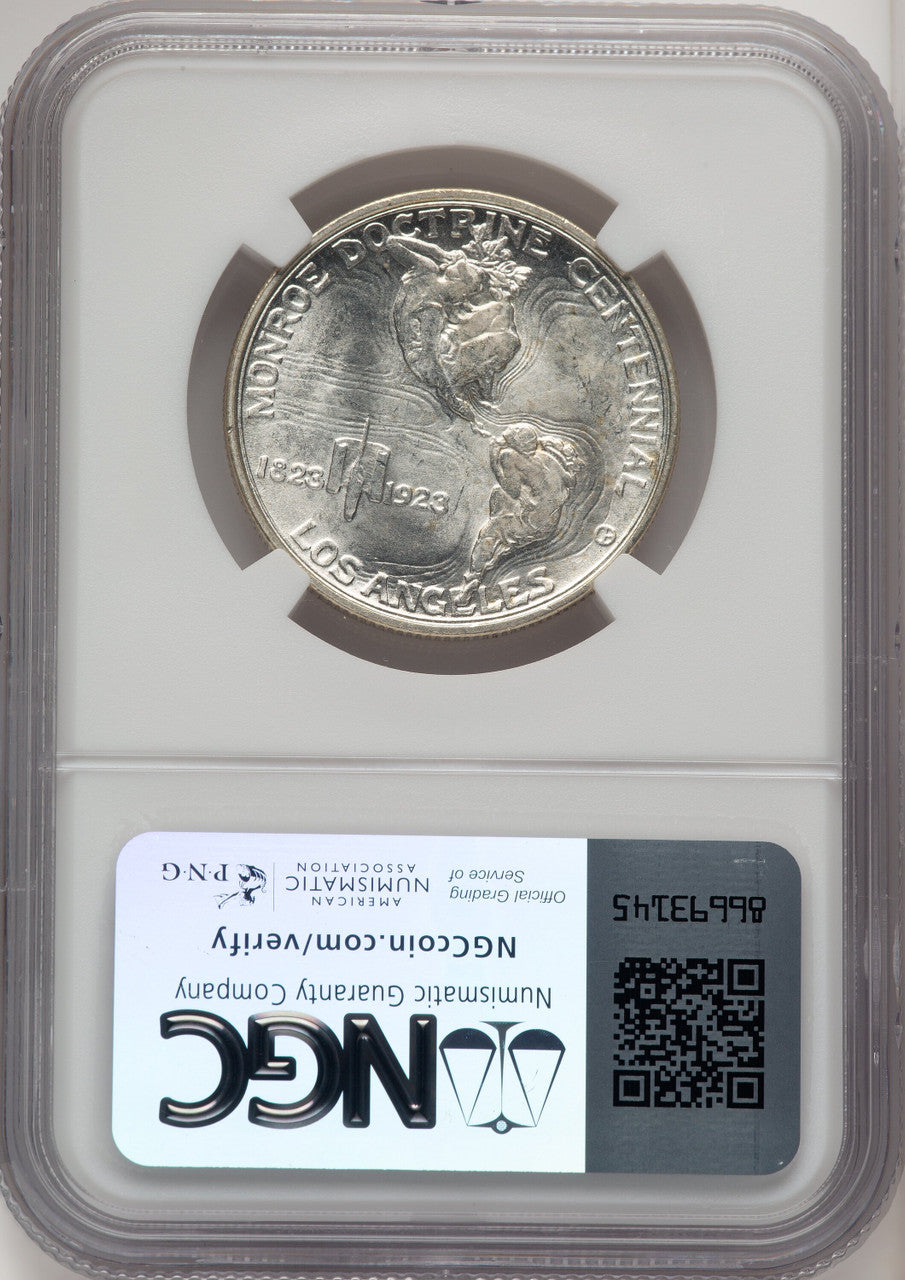 1923-S 50C Monroe Commemorative Silver NGC MS65