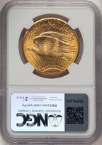 1926-S $20 Brown Label Saint-Gaudens Double Eagle NGC MS64