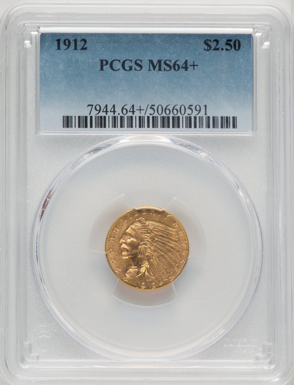 1912 $2.50 Indian Quarter Eagle PCGS MS64+